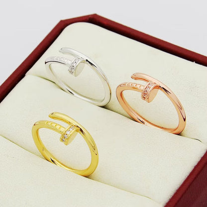 [LUCKY LOVE]JUSTE 1.8MM HALF DIAMOND RING