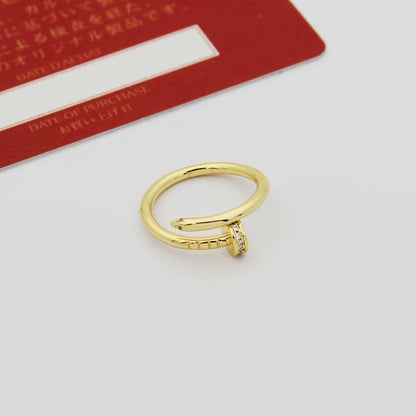 [LUCKY LOVE]JUSTE 1.8MM HALF DIAMOND RING