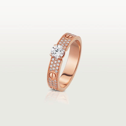 [LUCKY LOVE]LOVE RING 3.6MM 1 BIG DIAMOND FULL DIAMOND