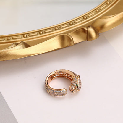 [LUCKY LOVE]PANTHERE FULL DIAMOND SMALL RING