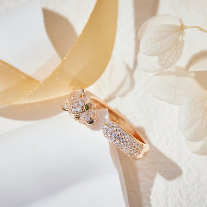 [LUCKY LOVE]PANTHERE FULL DIAMOND SMALL RING
