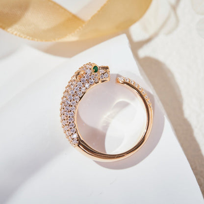 [LUCKY LOVE]PANTHERE FULL DIAMOND SMALL RING