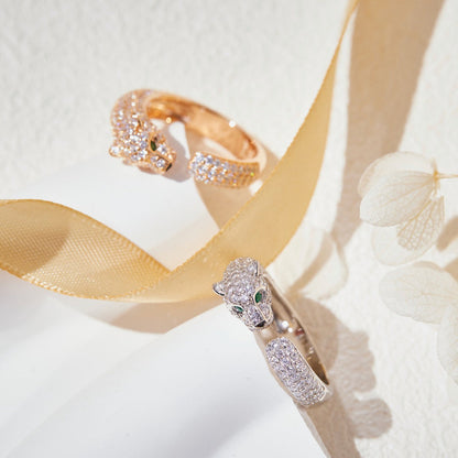 [LUCKY LOVE]PANTHERE FULL DIAMOND SMALL RING