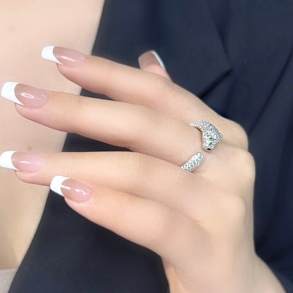 [LUCKY LOVE]PANTHERE FULL DIAMOND SMALL RING