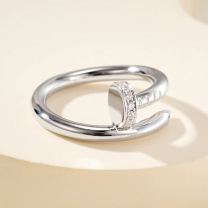 [LUCKY LOVE]JUSTE RING 2.6MM HALF DIAMOND