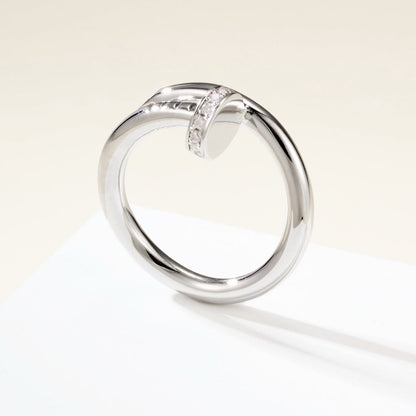 [LUCKY LOVE]JUSTE RING 2.6MM HALF DIAMOND