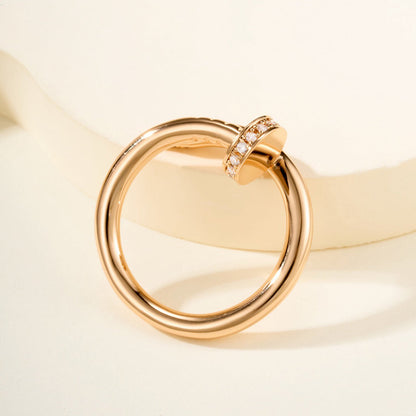 [LUCKY LOVE]JUSTE RING 2.6MM HALF DIAMOND