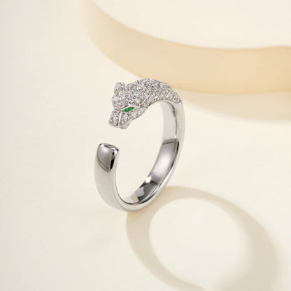 [LUCKY LOVE]PANTHERE HALF DIAMOND SMALL RING