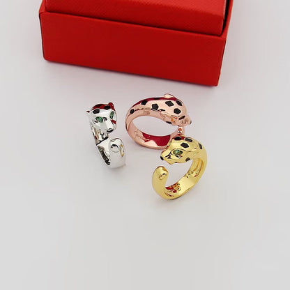 [LUCKY LOVE]PANTHERE SPOTTED MEDIUM RING
