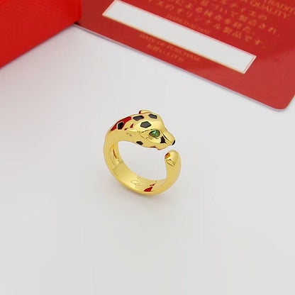 [LUCKY LOVE]PANTHERE SPOTTED MEDIUM RING