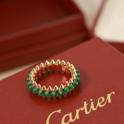 [LUCKY LOVE]CLASH 7.9MM AGATE CHALCEDONY RING