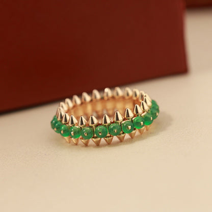 [LUCKY LOVE]CLASH 7.9MM AGATE CHALCEDONY RING