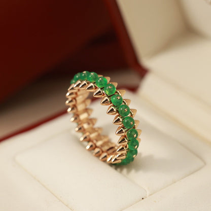 [LUCKY LOVE]CLASH 7.9MM AGATE CHALCEDONY RING