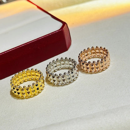 [LUCKY LOVE]CLASH 9.2MM DOUBLE ROW RING