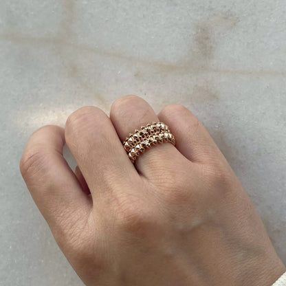 [LUCKY LOVE]CLASH 9.2MM DOUBLE ROW RING