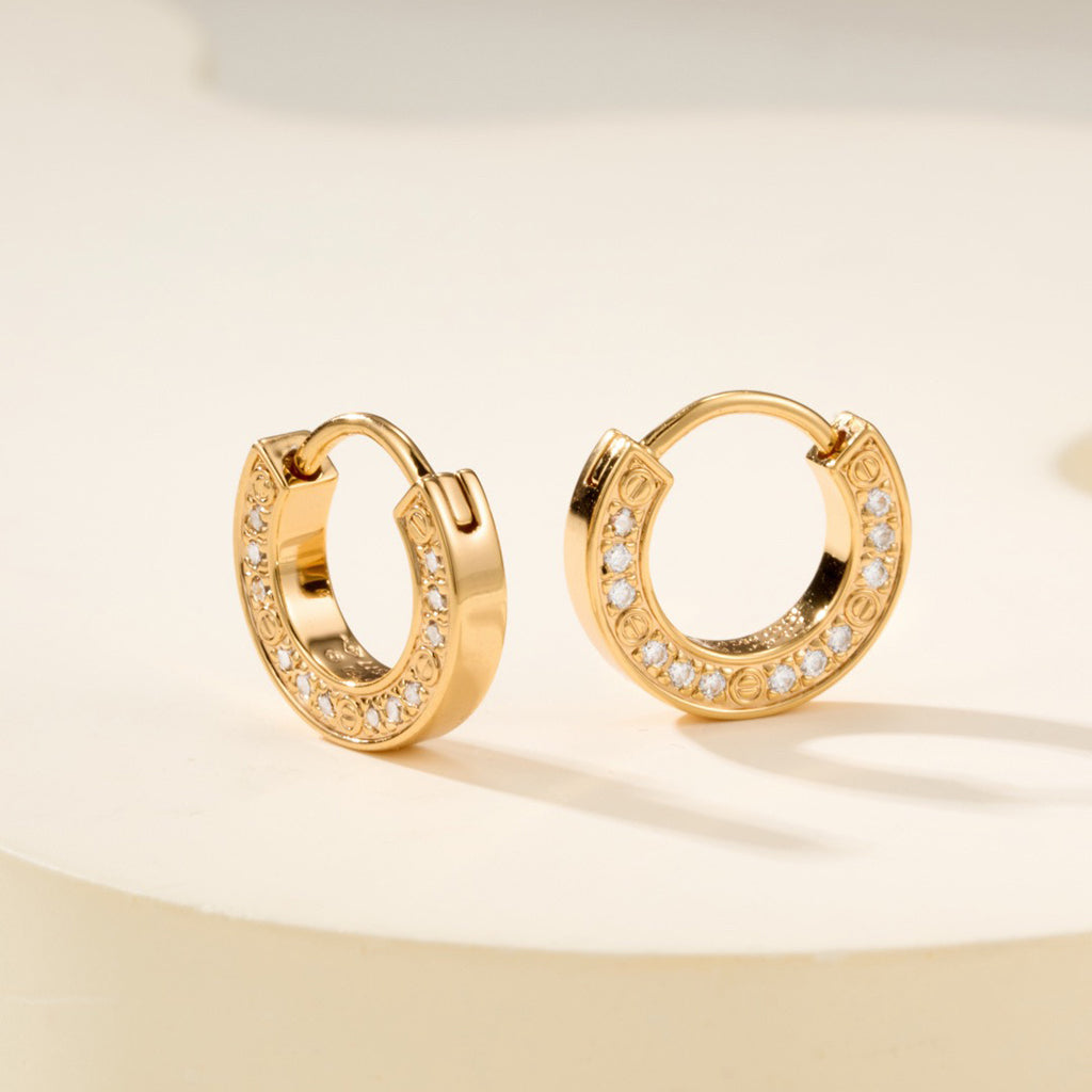 [LUCKY LOVE]LOVE DIAMOND EARRINGS