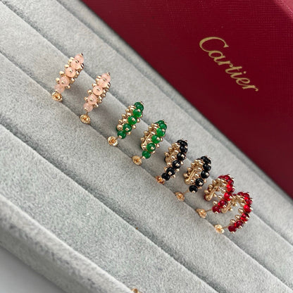 [LUCKY LOVE]CLASH 7.9MM AGATE CHALCEDONY EARRINGS