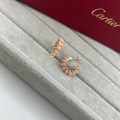 [LUCKY LOVE]CLASH 7.9MM AGATE CHALCEDONY EARRINGS