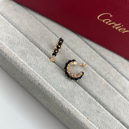 [LUCKY LOVE]CLASH 7.9MM AGATE CHALCEDONY EARRINGS