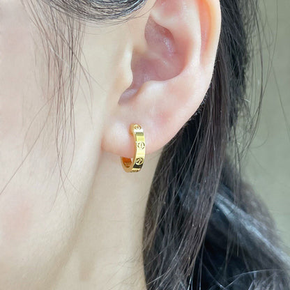 [LUCKY LOVE]LOVE EARRINGS 2.65 MM NO DIAMOND SMALL