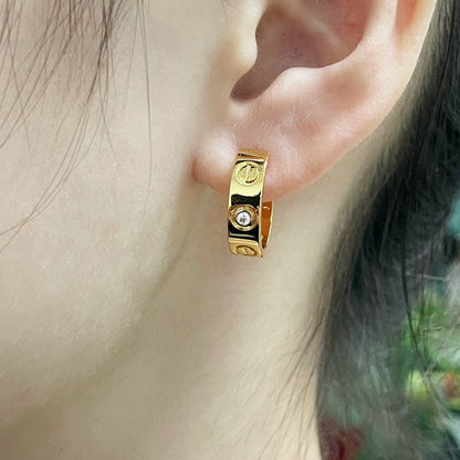[LUCKY LOVE]LOVE EARRINGS 5.7MM 2 DIAMONDS
