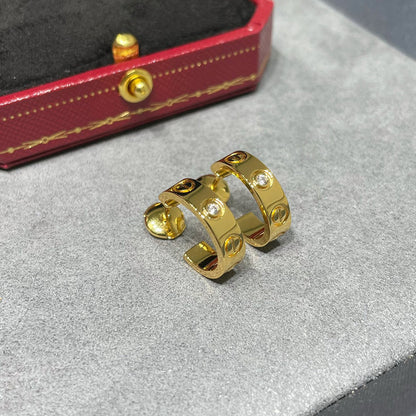 [LUCKY LOVE]LOVE EARRINGS 5.7MM 2 DIAMONDS