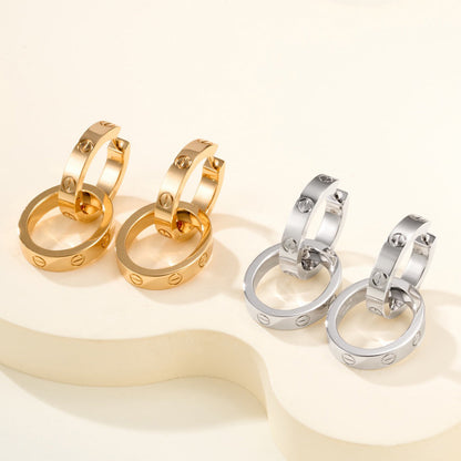 [LUCKY LOVE]LOVE 3.3MM DANGLE EARRINGS