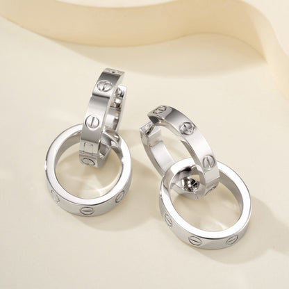 [LUCKY LOVE]LOVE 3.3MM DANGLE EARRINGS