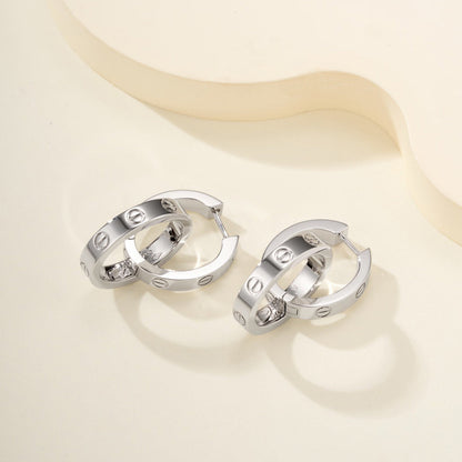 [LUCKY LOVE]LOVE 3.3MM DANGLE EARRINGS