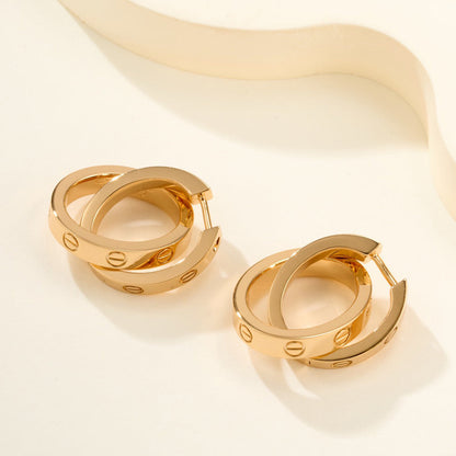 [LUCKY LOVE]LOVE 3.3MM DANGLE EARRINGS