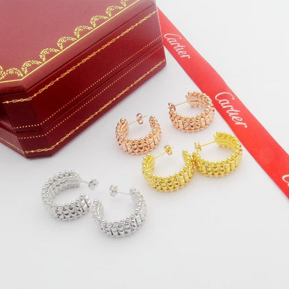 [LUCKY LOVE]CLASH 9.2MM DOUBLE ROW EARRINGS