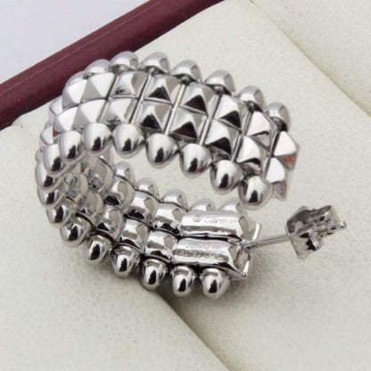 [LUCKY LOVE]CLASH 9.2MM DOUBLE ROW EARRINGS