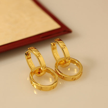 [LUCKY LOVE]LOVE 3.3MM DANGLE EARRINGS