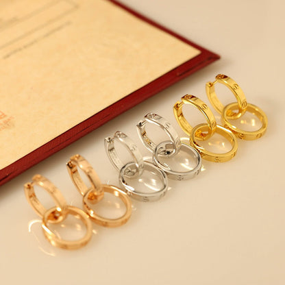 [LUCKY LOVE]LOVE 3.3MM DANGLE EARRINGS