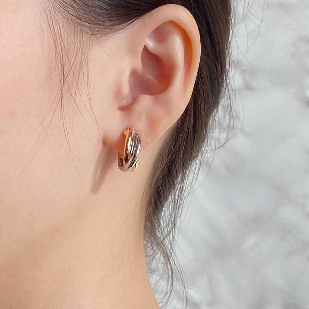 [LUCKY LOVE]TRINITY ON DIAMOND CLASSIC EARRINGS
