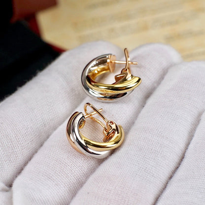 [LUCKY LOVE]TRINITY ON DIAMOND CLASSIC EARRINGS