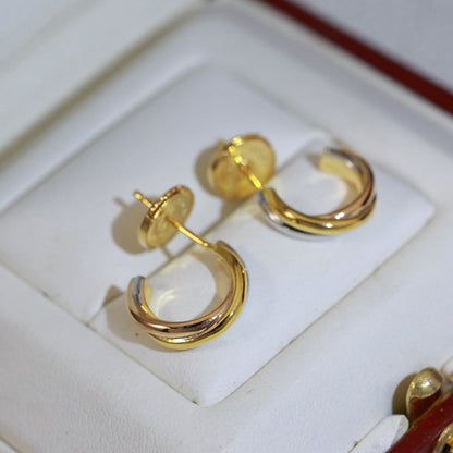 [LUCKY LOVE]TRINITY ON DIAMOND MINI EARRINGS