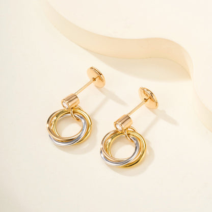 [LUCKY LOVE]TRINITY ON DIAMOND  EARRINGS