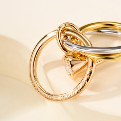 [LUCKY LOVE]TRINITY ON DIAMOND  EARRINGS