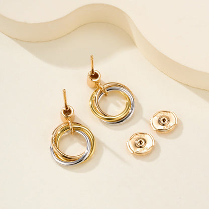 [LUCKY LOVE]TRINITY ON DIAMOND  EARRINGS