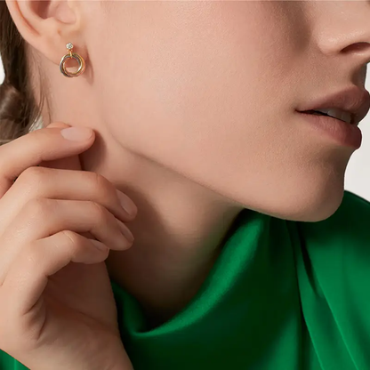 [LUCKY LOVE]TRINITY ON DIAMOND  EARRINGS