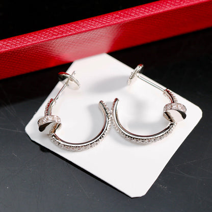 [LUCKY LOVE]JUSTE FULL DIAMOND SMALL EARRINGS
