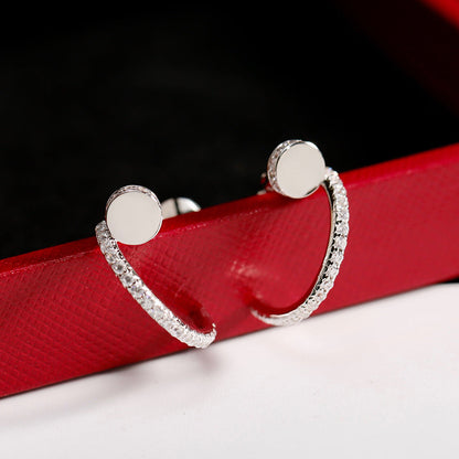 [LUCKY LOVE]JUSTE FULL DIAMOND SMALL EARRINGS