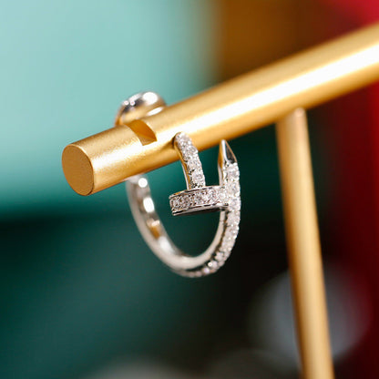 [LUCKY LOVE]JUSTE FULL DIAMOND SMALL EARRINGS