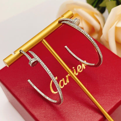 [LUCKY LOVE]JUSTE FULL DIAMOND LARGE EARRINGS