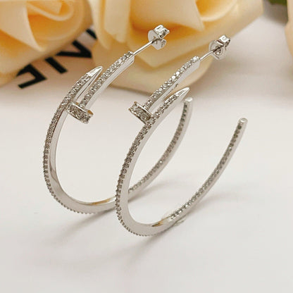 [LUCKY LOVE]JUSTE FULL DIAMOND LARGE EARRINGS