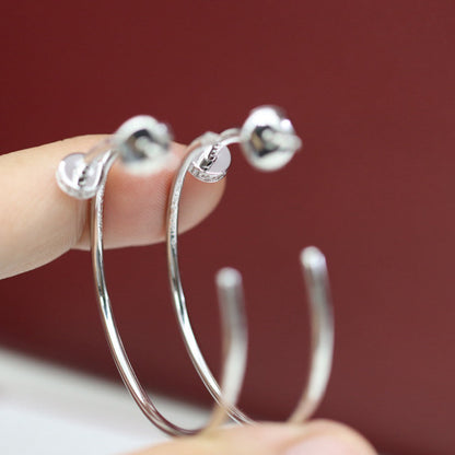 [LUCKY LOVE]JUSTE HALF DIAMOND LARGE EARRINGS