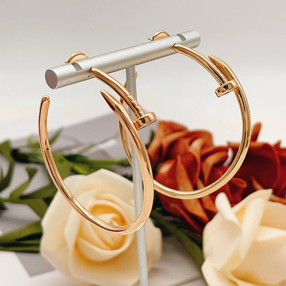 [LUCKY LOVE]JUSTE NO DIAMOND LARGE EARRINGS