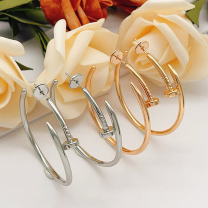 [LUCKY LOVE]JUSTE NO DIAMOND LARGE EARRINGS