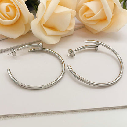 [LUCKY LOVE]JUSTE NO DIAMOND LARGE EARRINGS